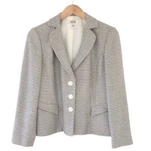 Talbots Silk Blend Blazer Women’s Size 8P Soft Woven Contemporary